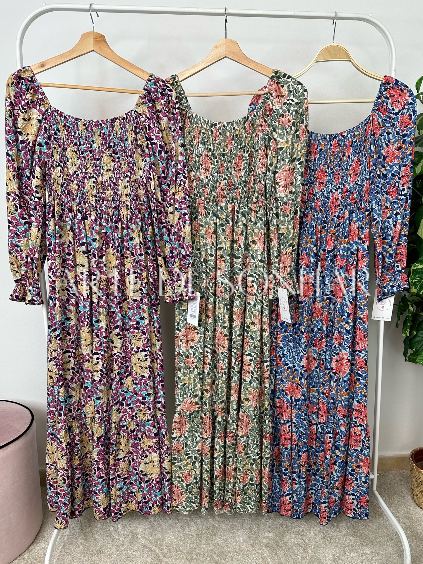 Vestido comprido de flores