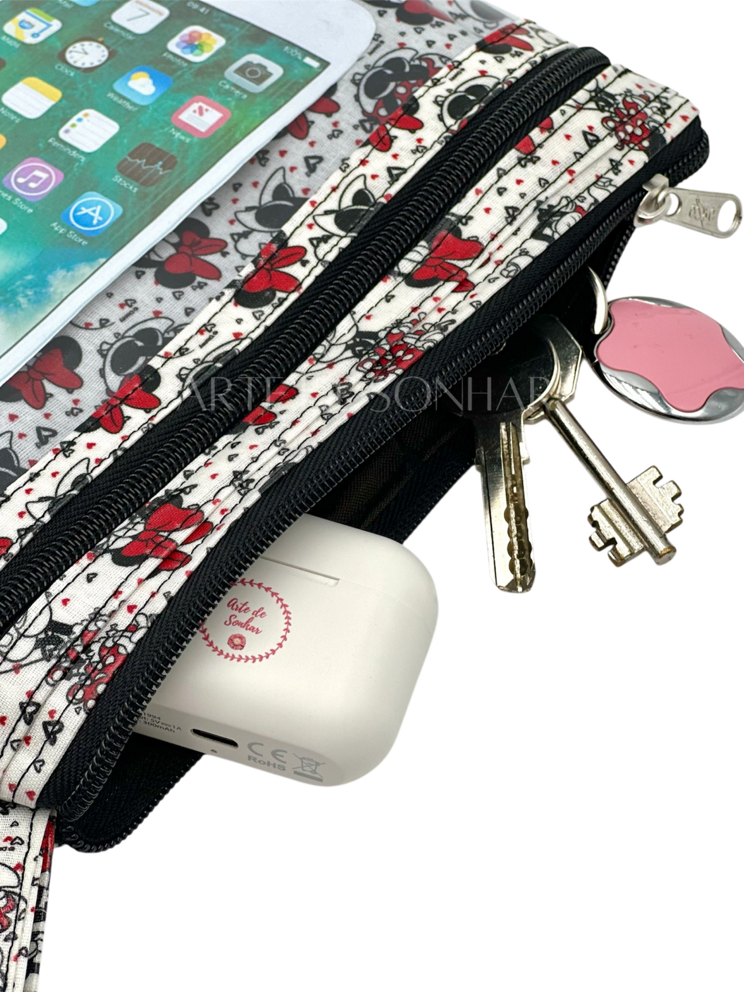 Bolsa de telemóvel de mão L da Minnie