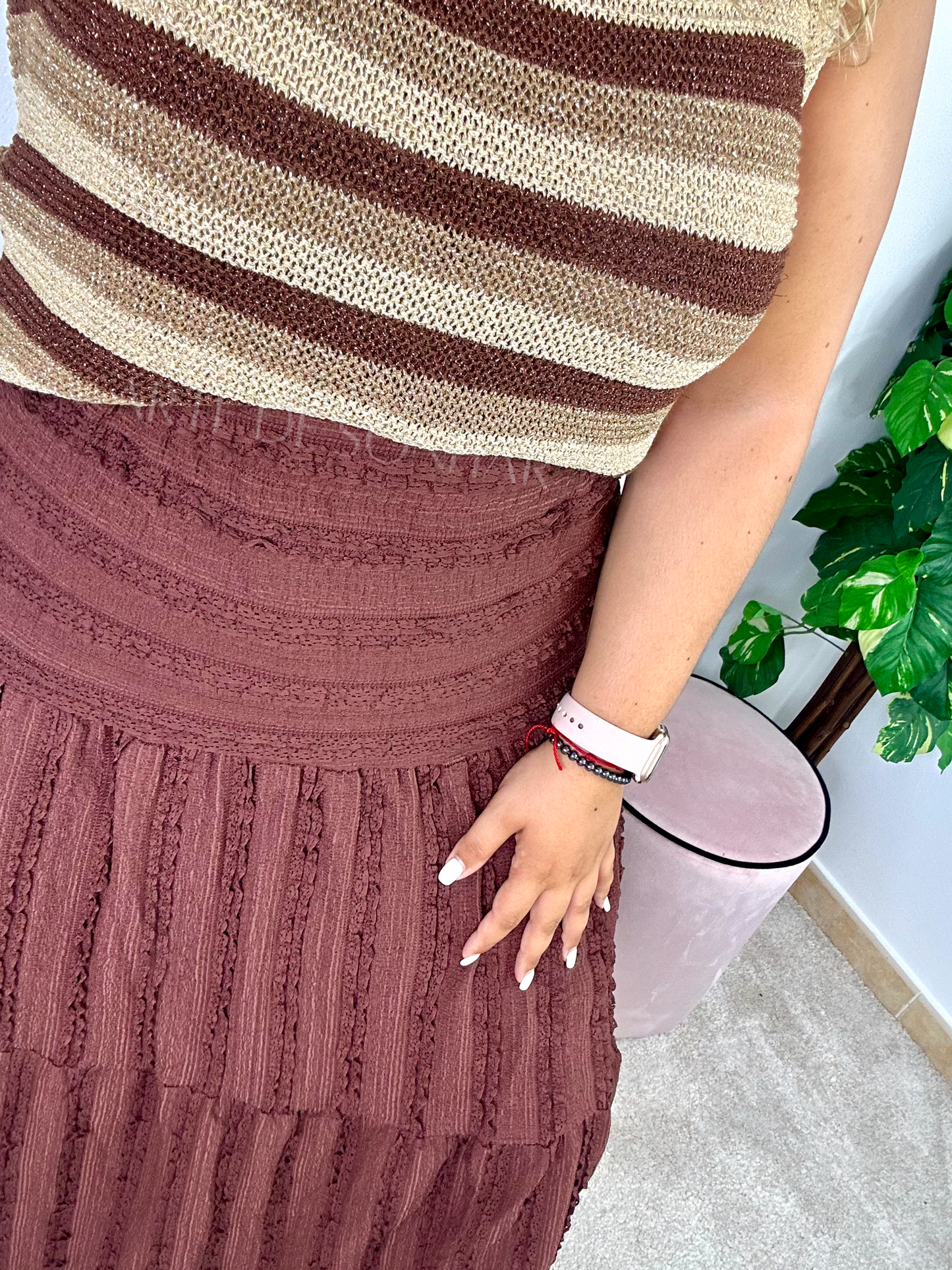 Saia Boho Castanha