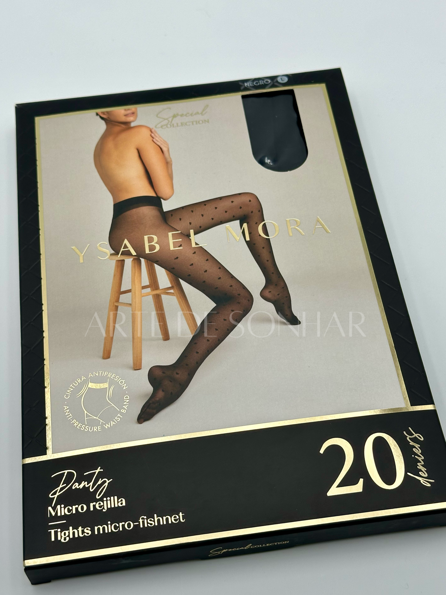 Collants semi opacos com corações