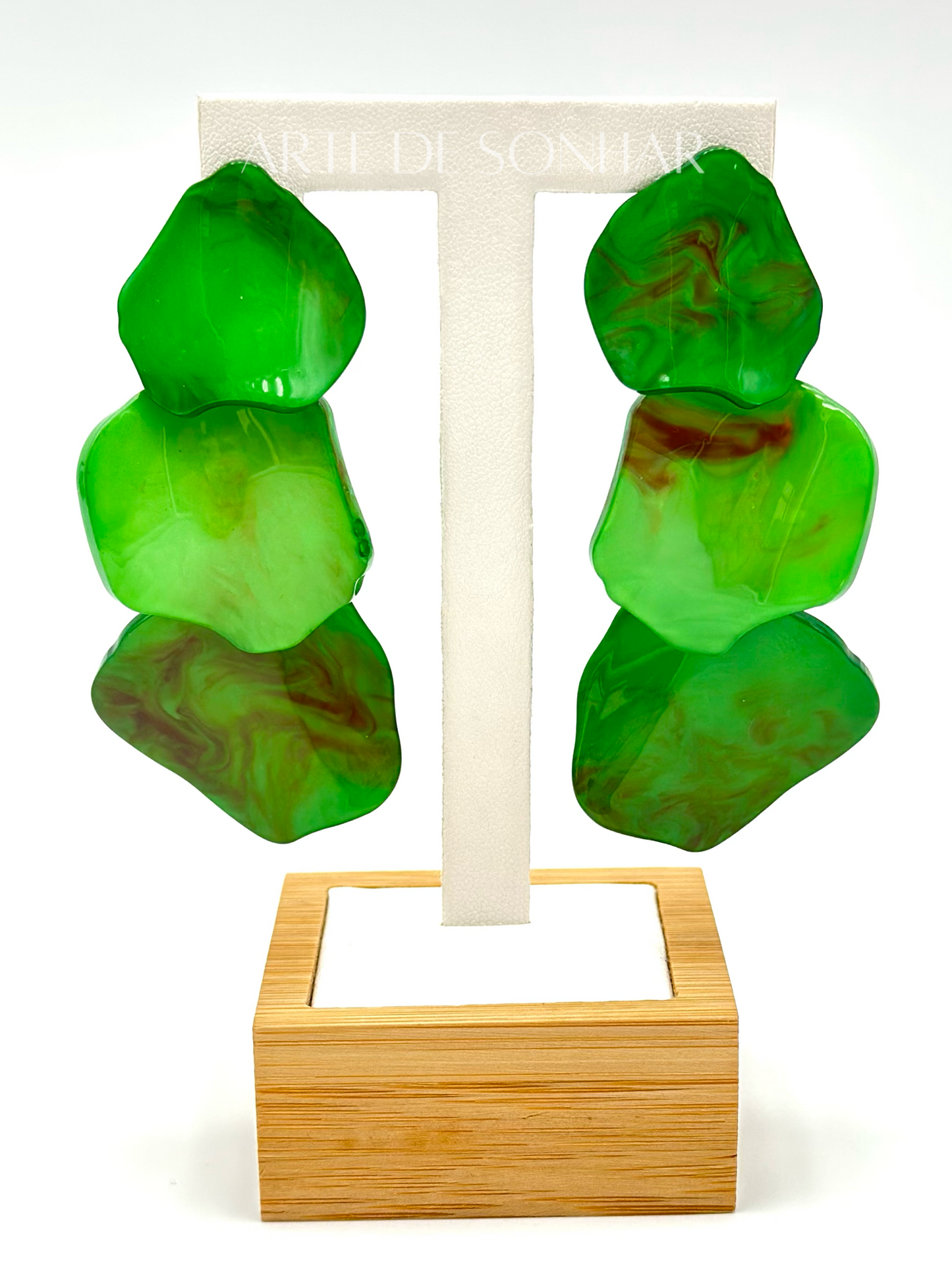 Brincos Folhas Verdes