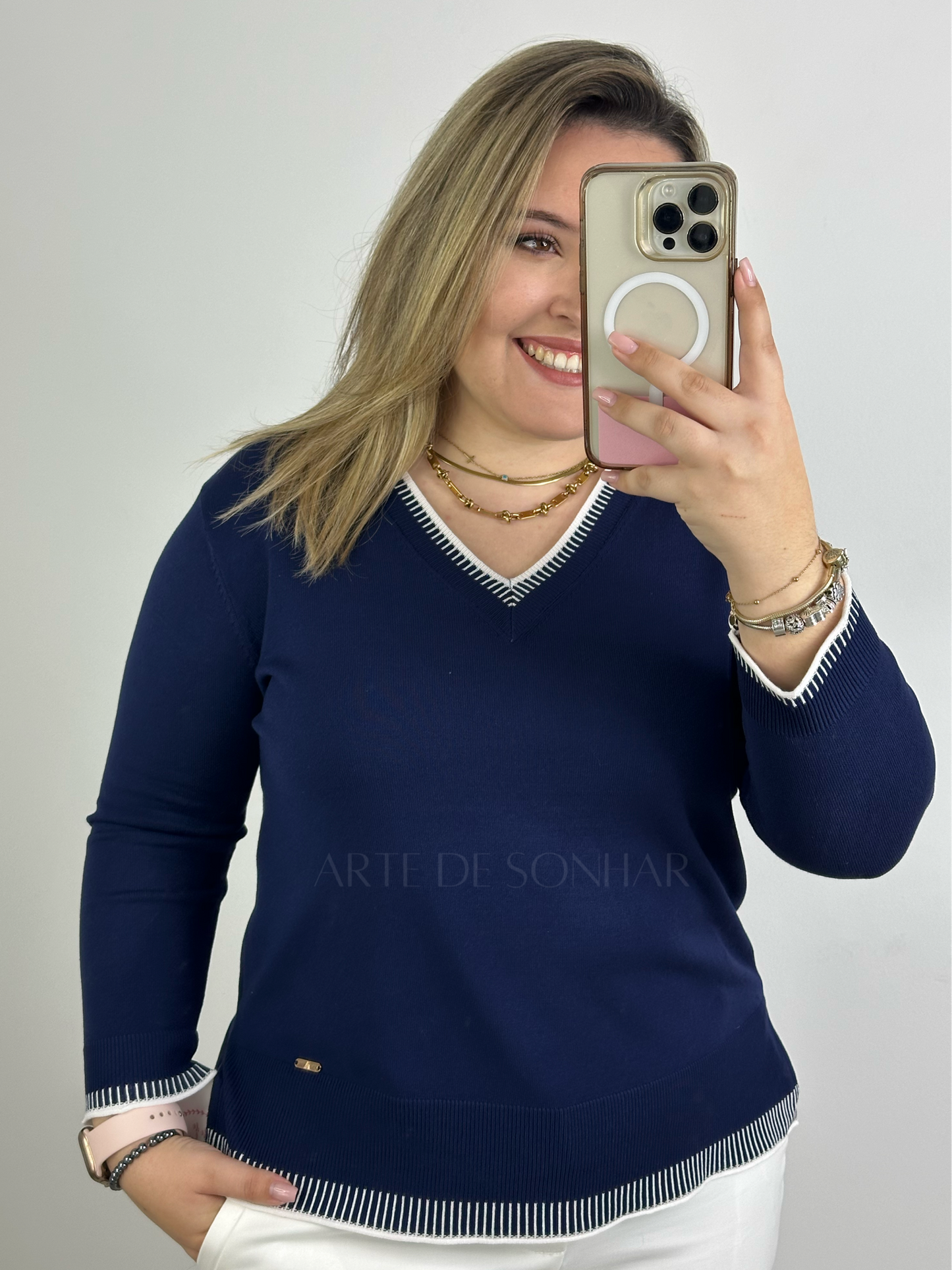 Camisola com detalhes
