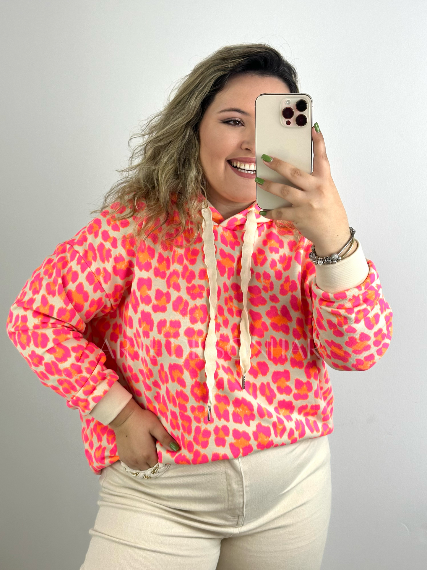 Sweat animal print rosa