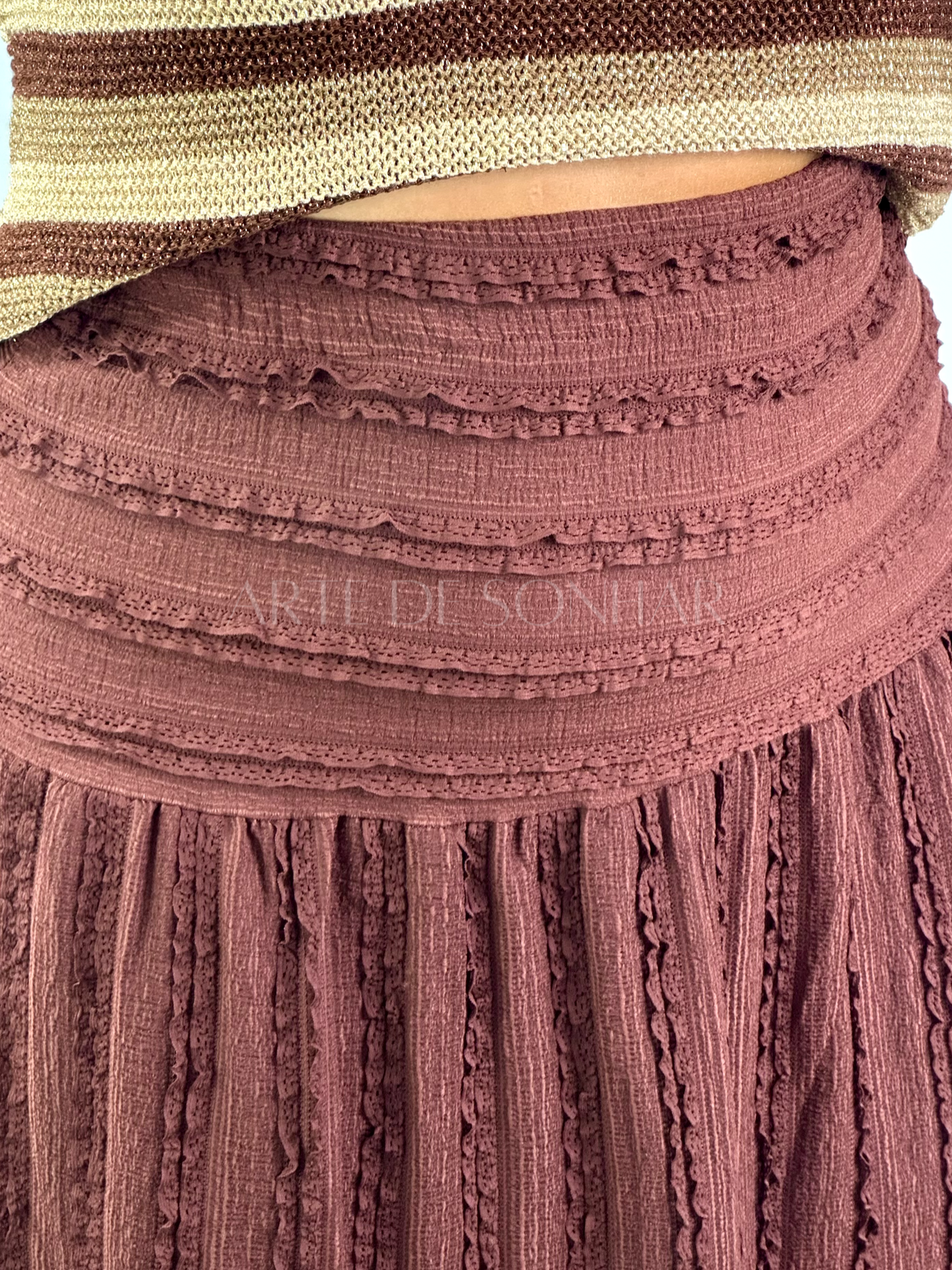 Saia Boho Castanha