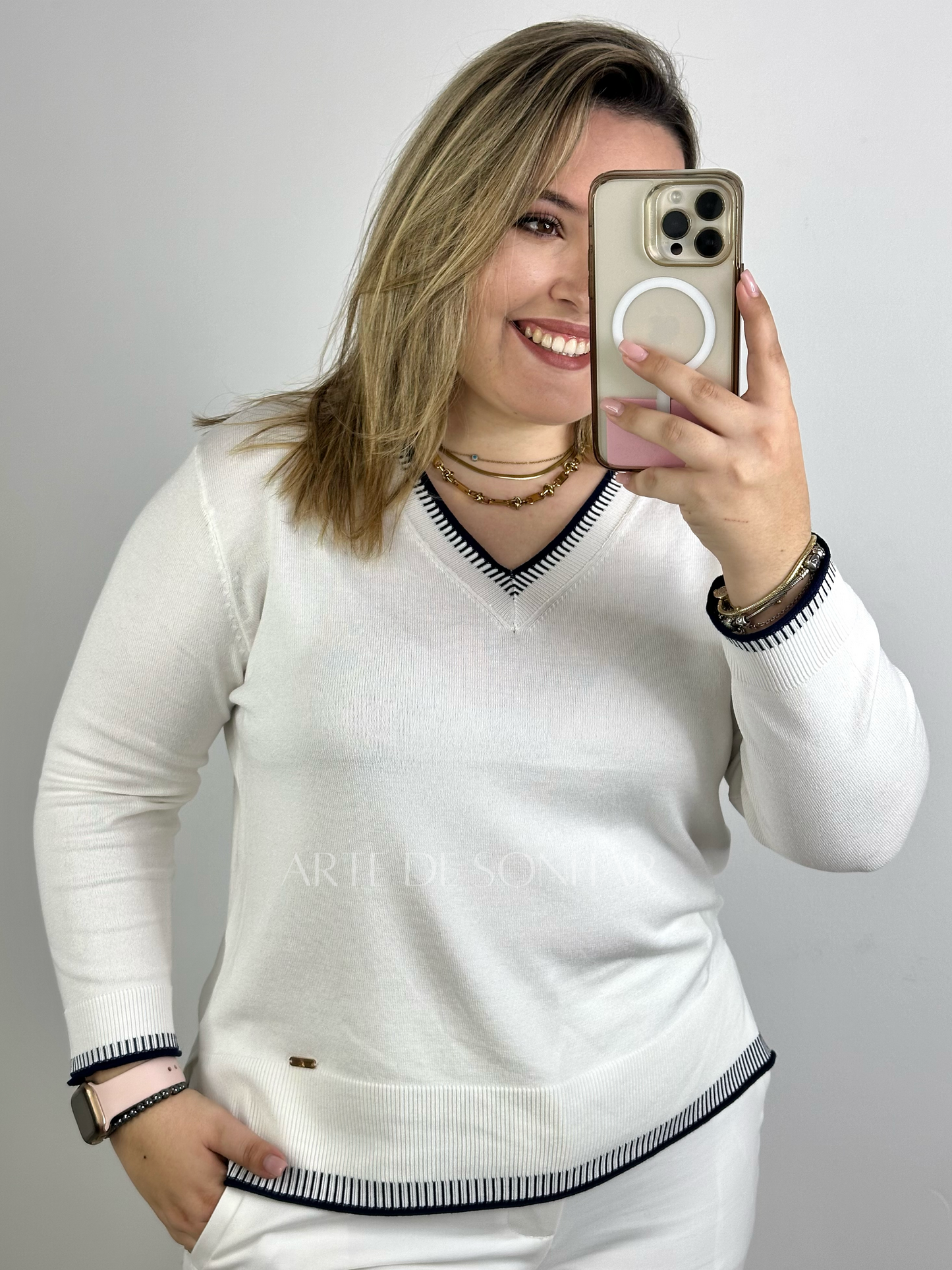 Camisola com detalhes