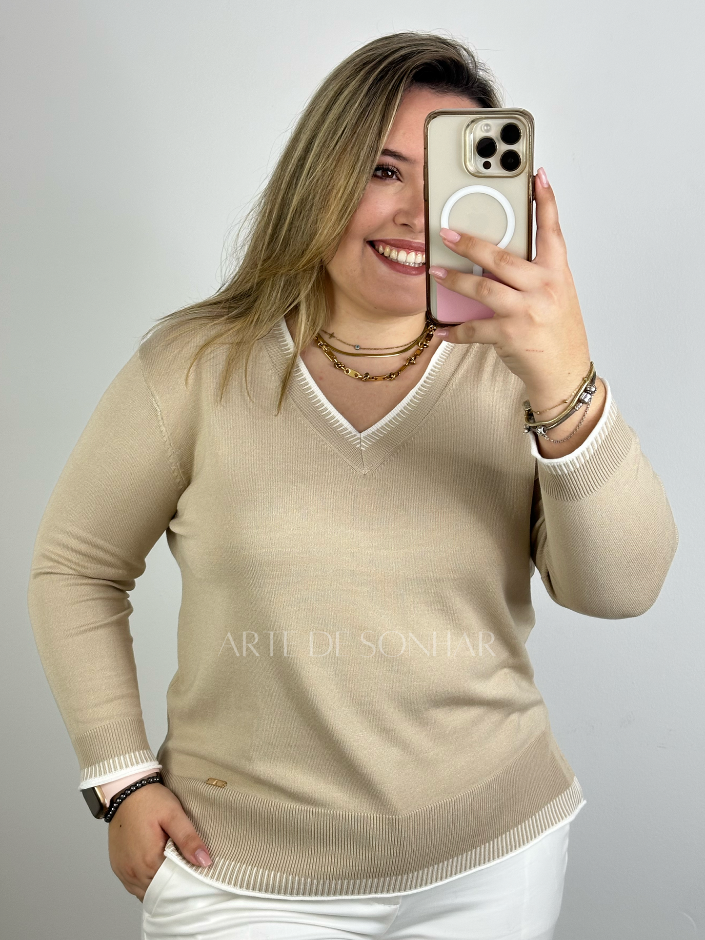 Camisola com detalhes
