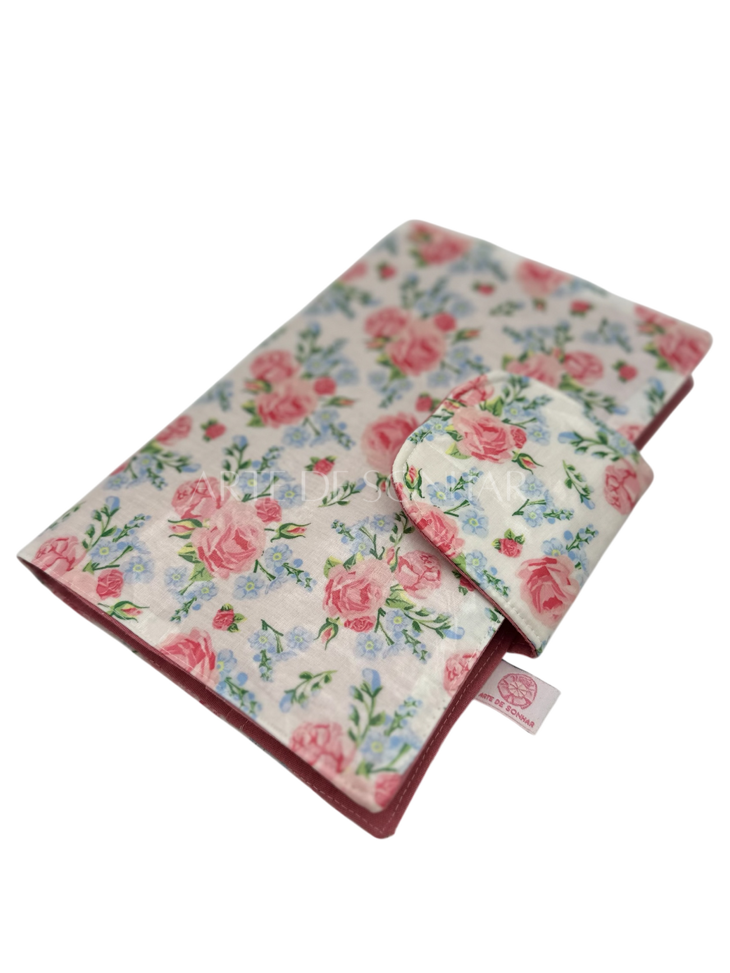 Capa de livro com flores branca