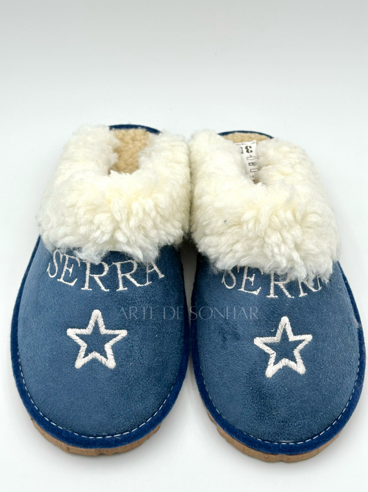 Chinelos “Serra” azul ganga