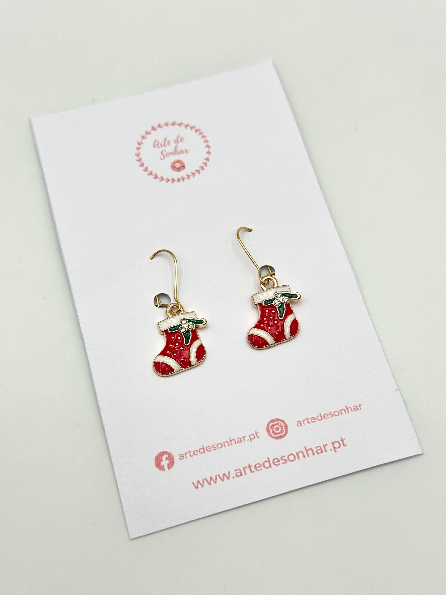 Brincos da Bota de Natal