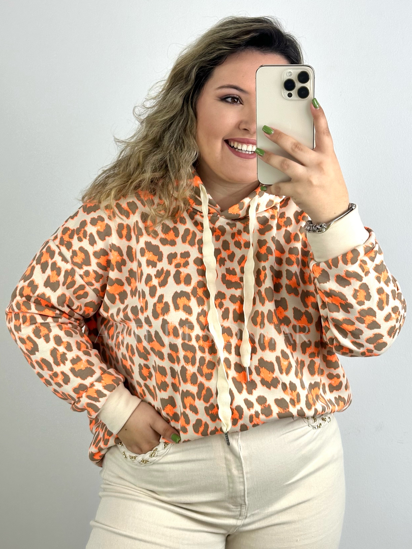 Sweat animal print camel