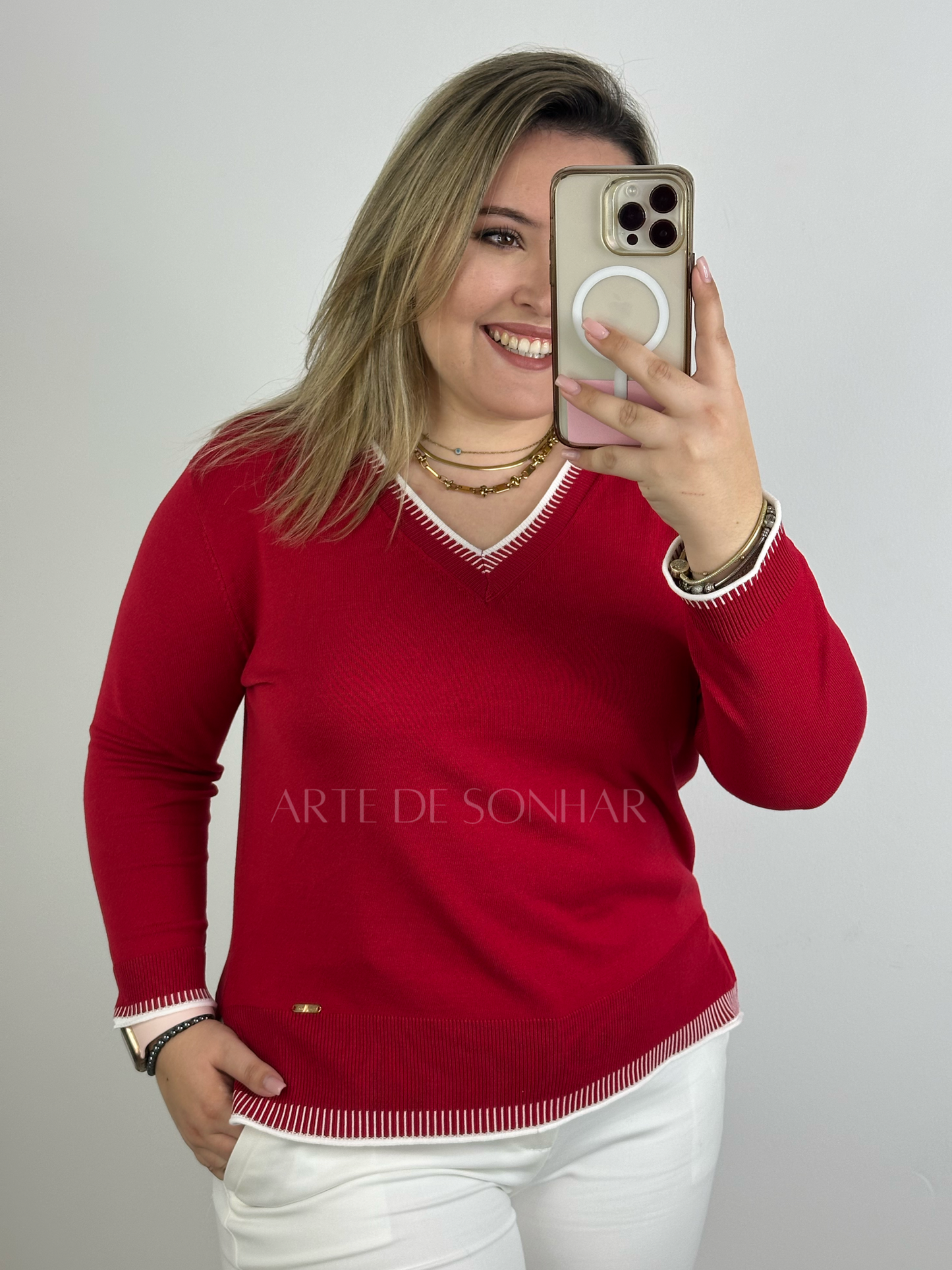 Camisola com detalhes