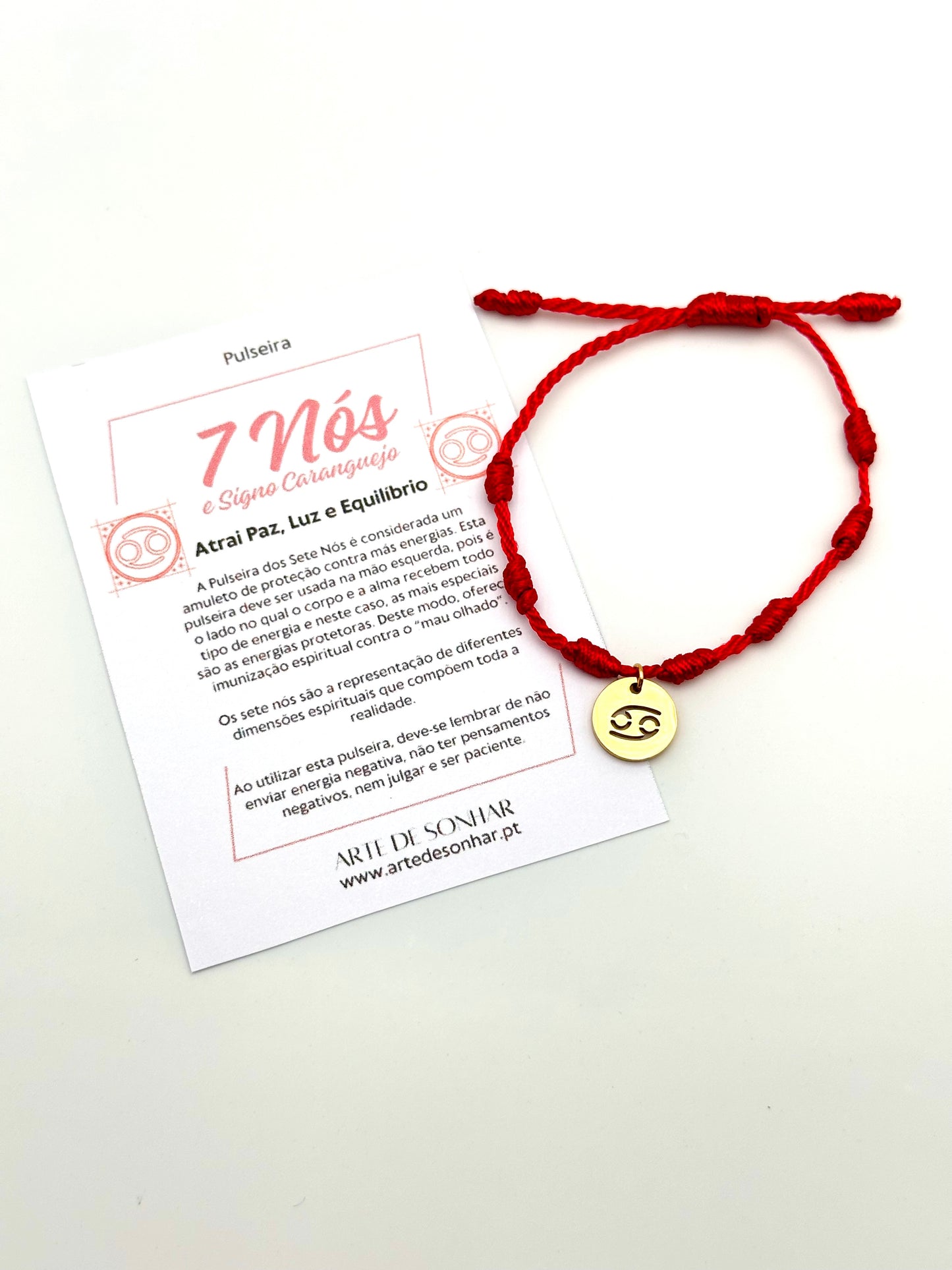 Pulseira 7 nós do signo Caranguejo