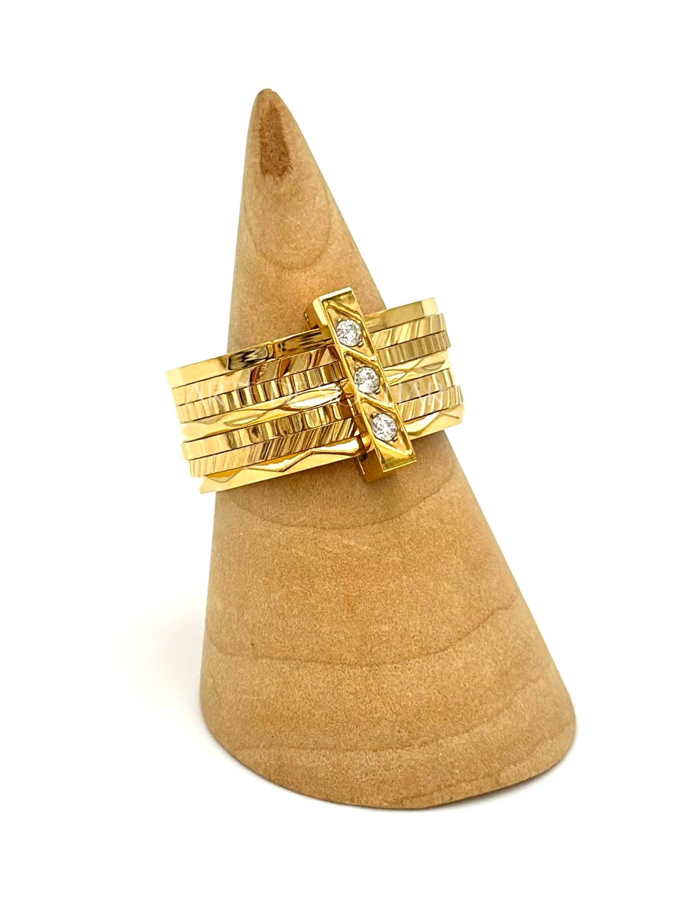 Anel 7 escravas dourado