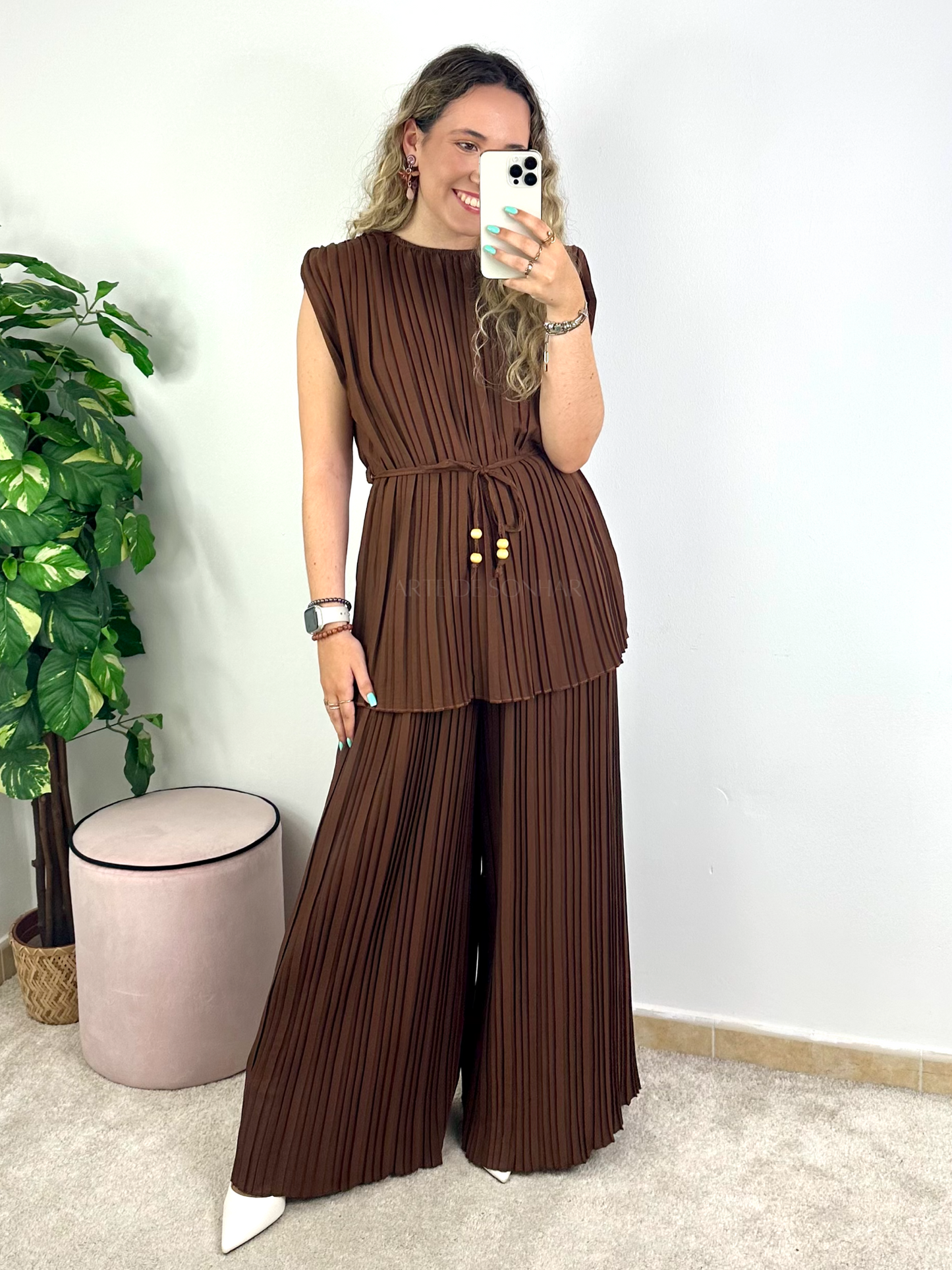 Conjunto plissado
