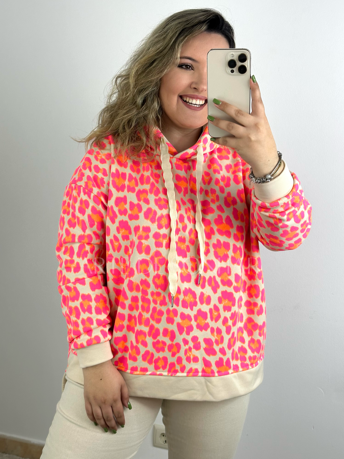 Sweat animal print rosa