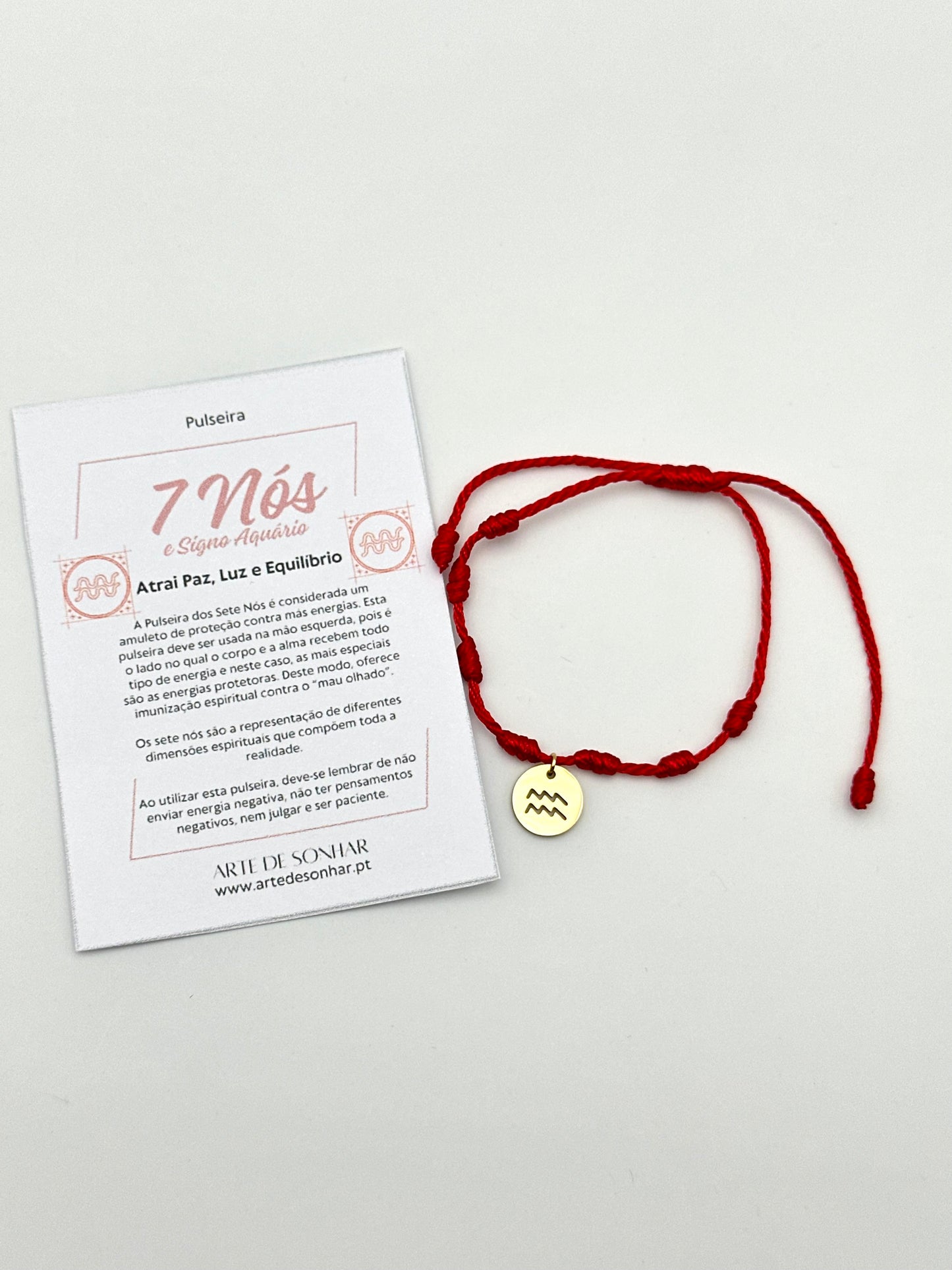 Pulseira 7 nós do signo Aquário