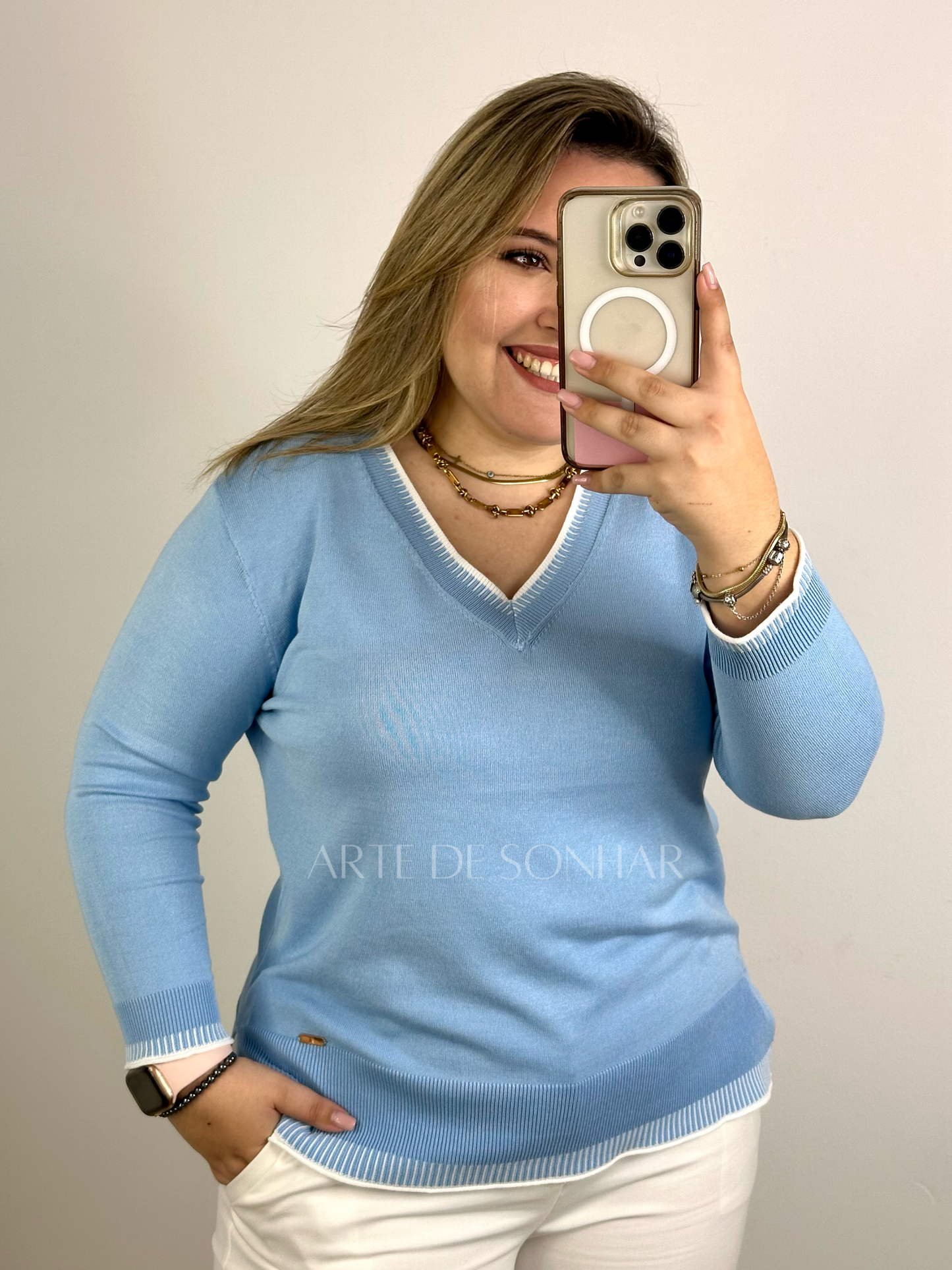 Camisola com detalhes
