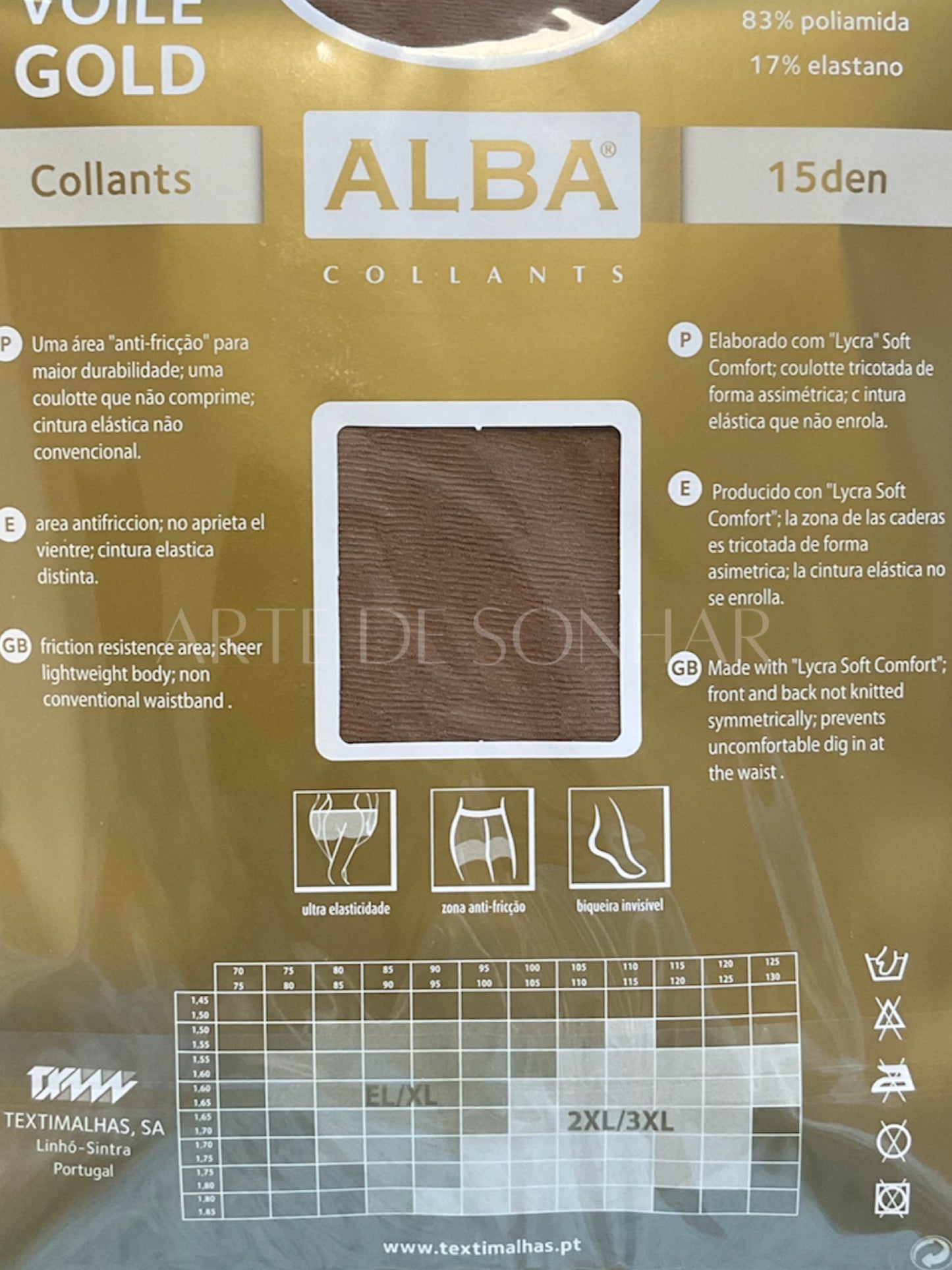 Collants Ultra Extensível Duna 2XL/3XL 🇵🇹