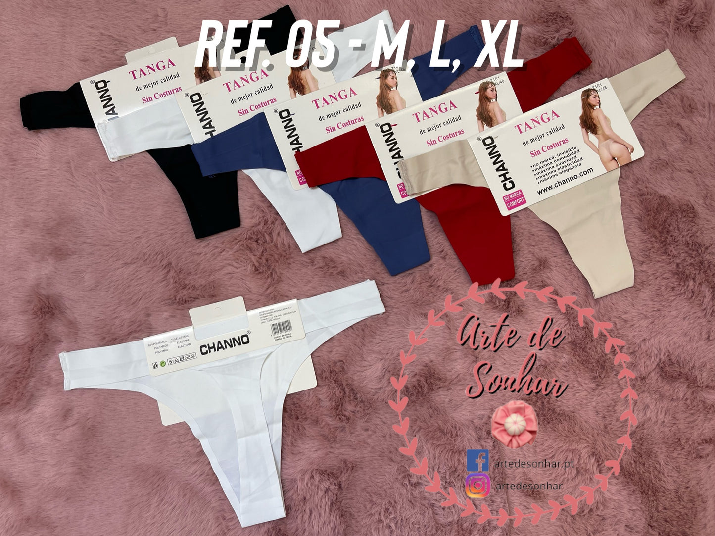 Cueca de fio dental sem costuras