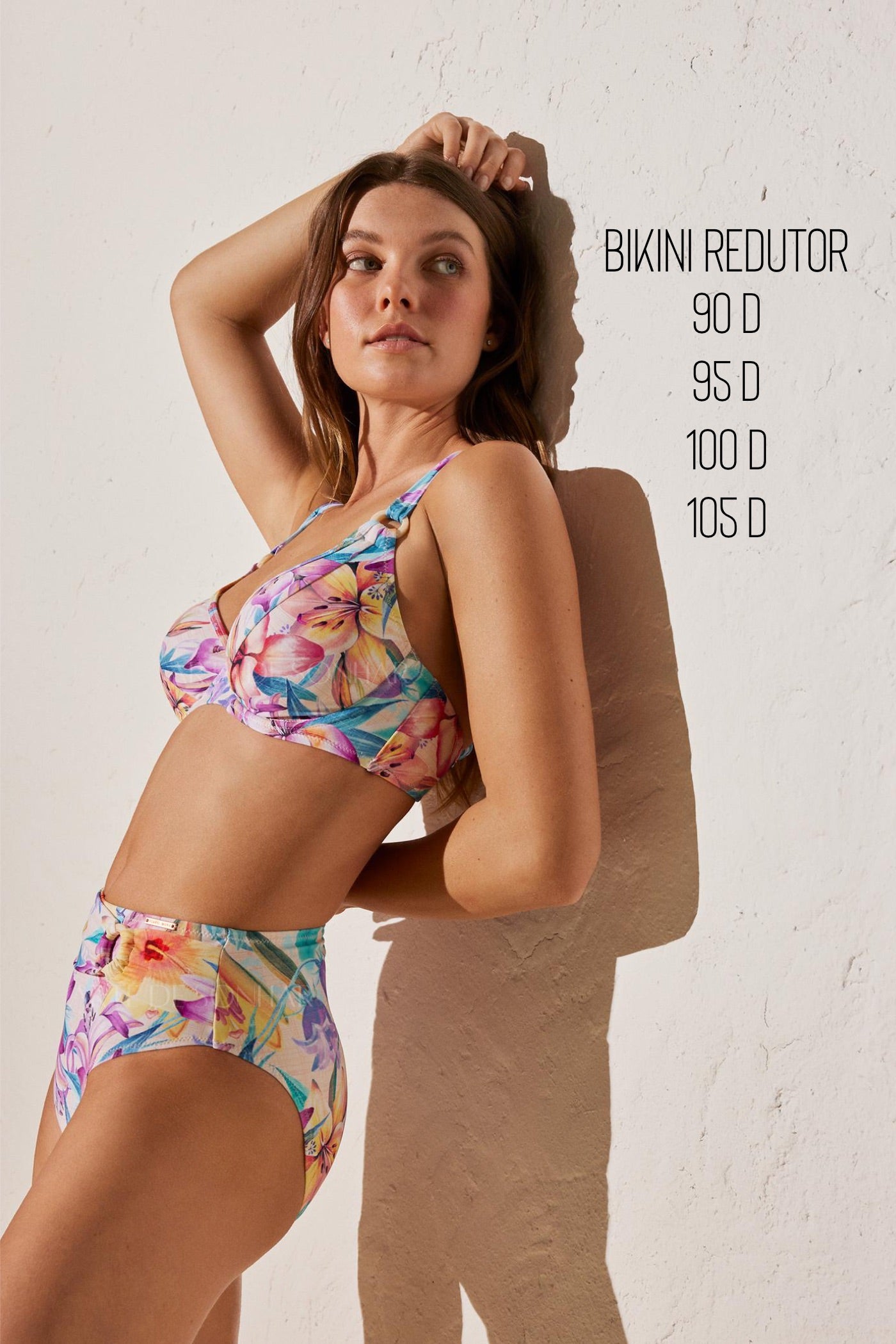 Bikini redutor com flores