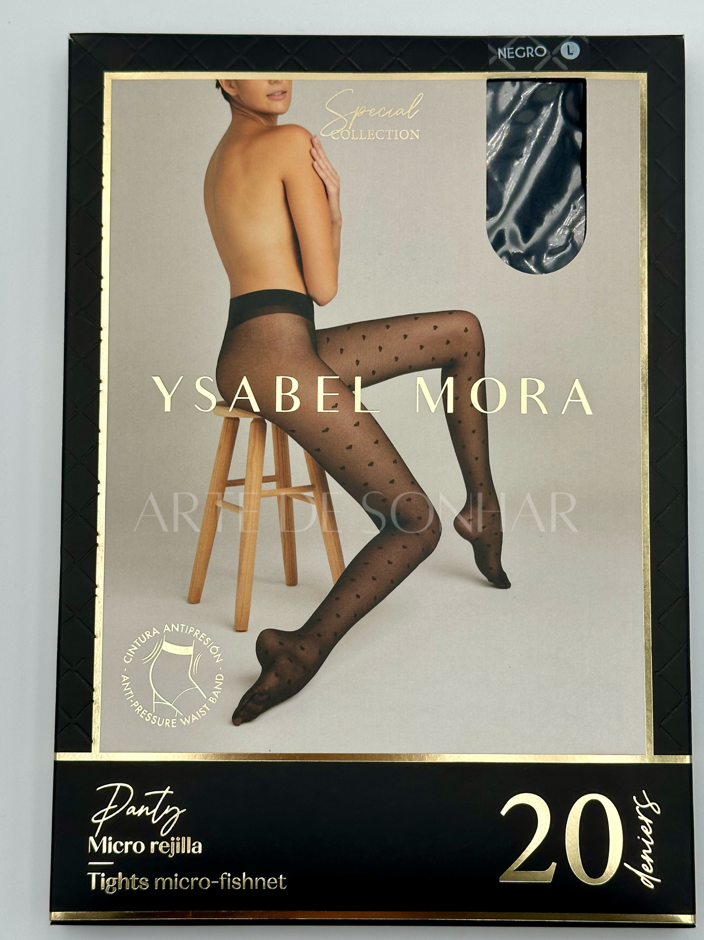 Collants semi opacos com corações
