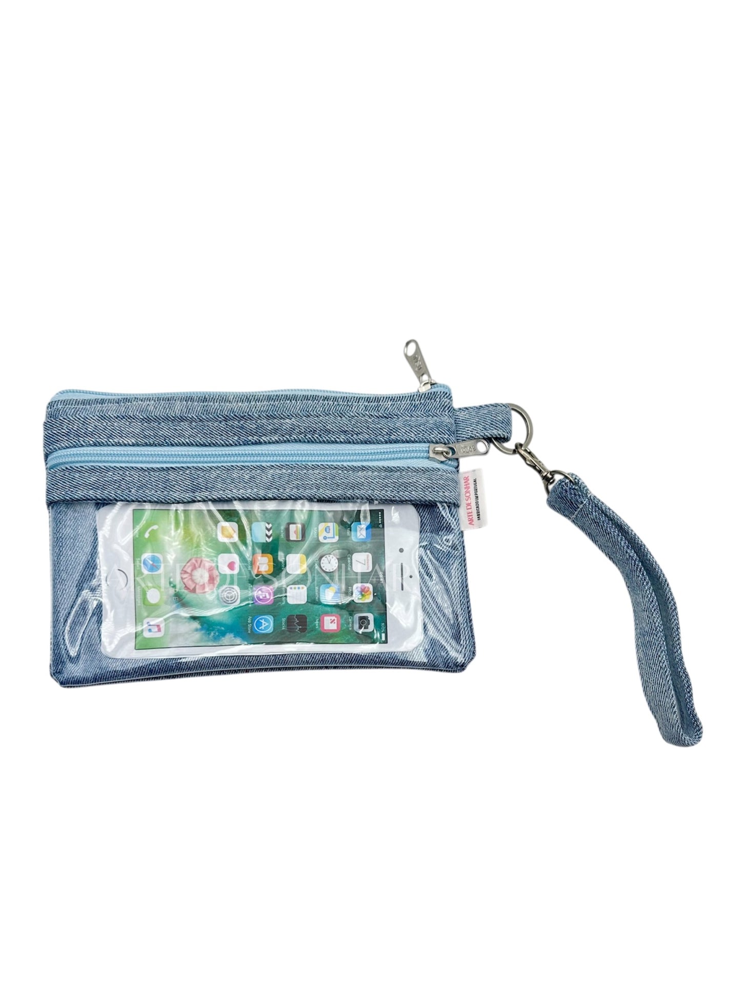 Bolsa de telemóvel de mão de ganga tamanho M