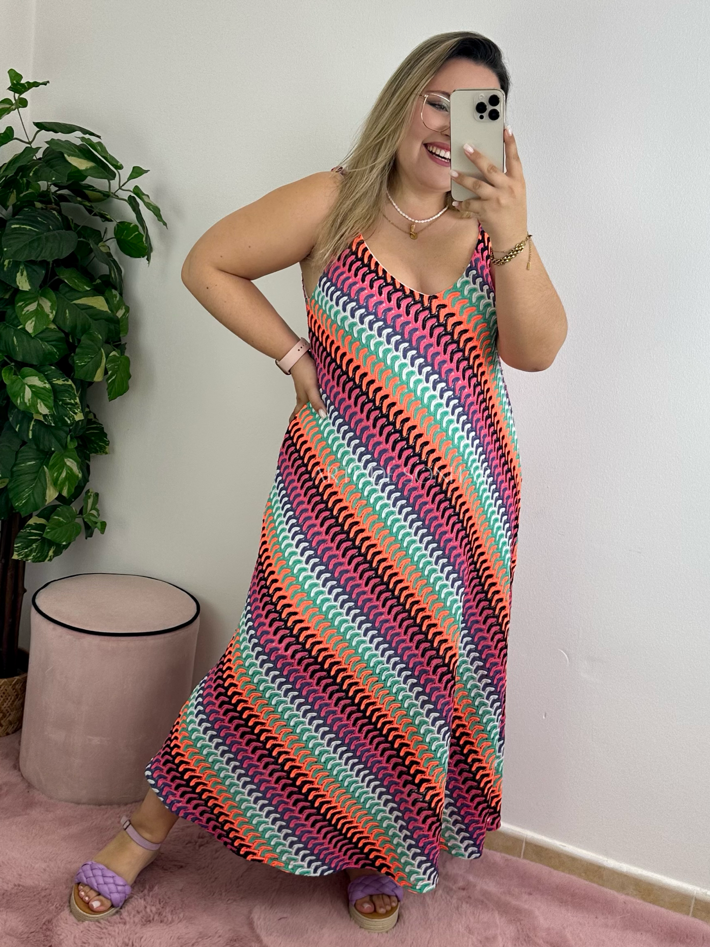 Vestido multicor
