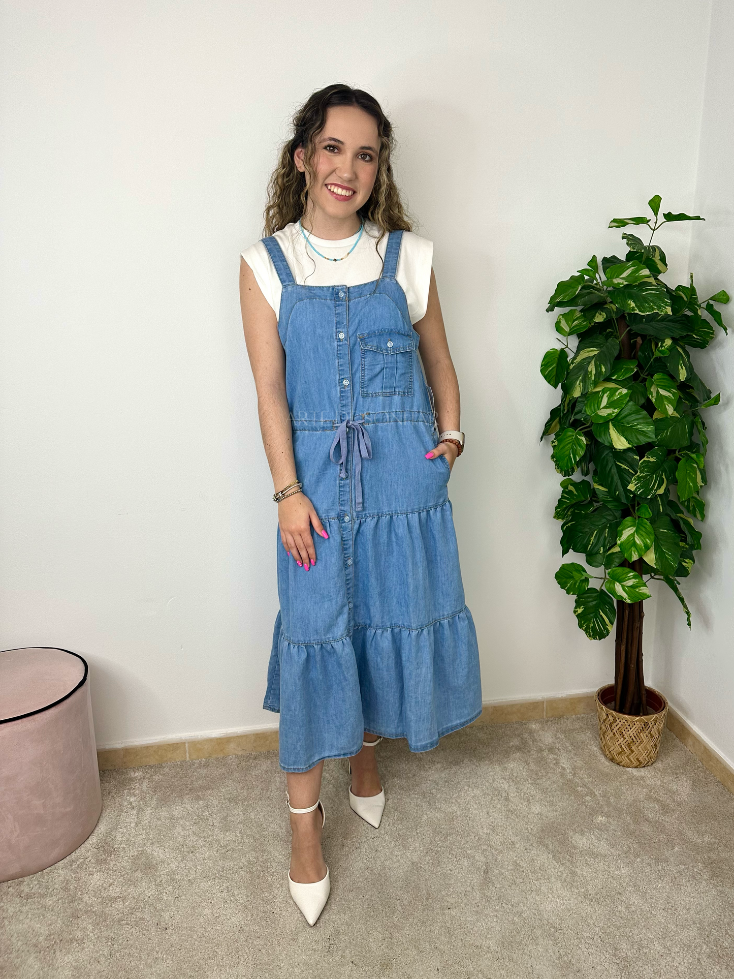 Vestido de ganga midi