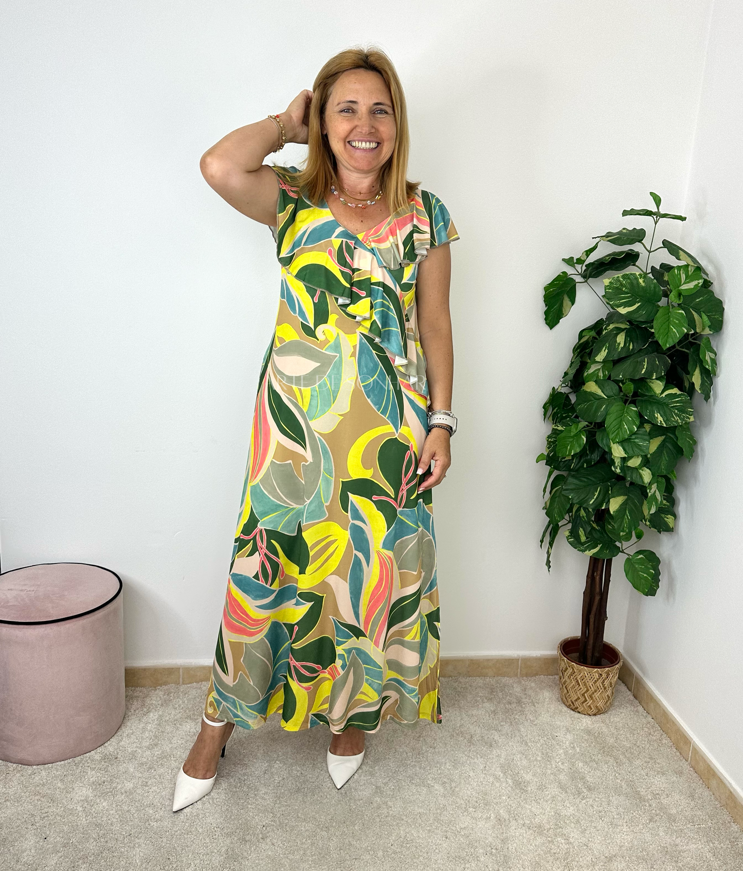 Vestido malha fria colorido 🇵🇹