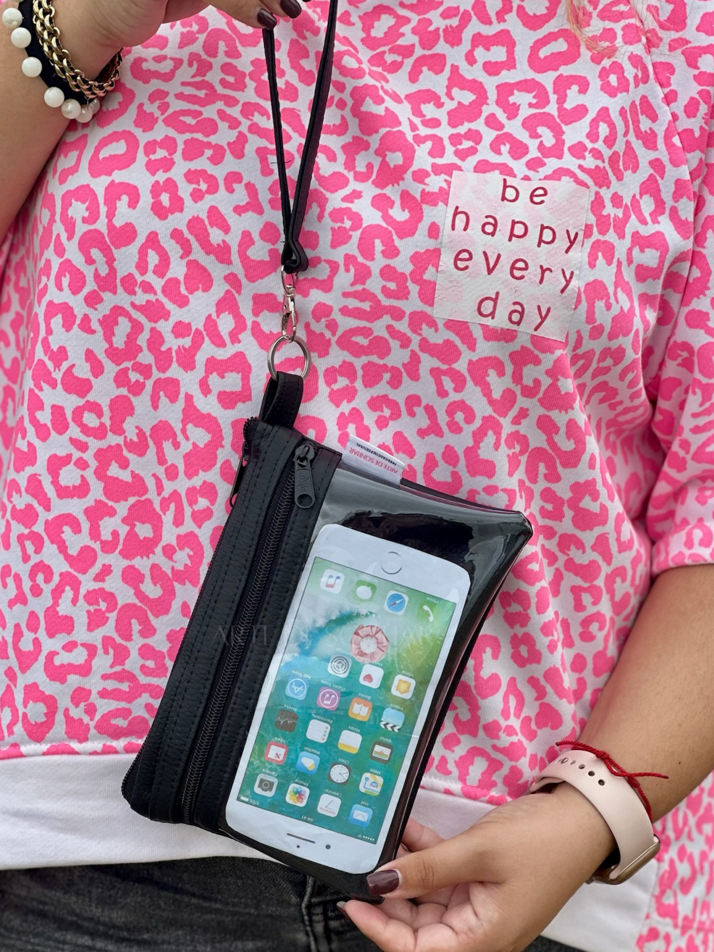 Bolsa de telemóvel de mão de Napa M