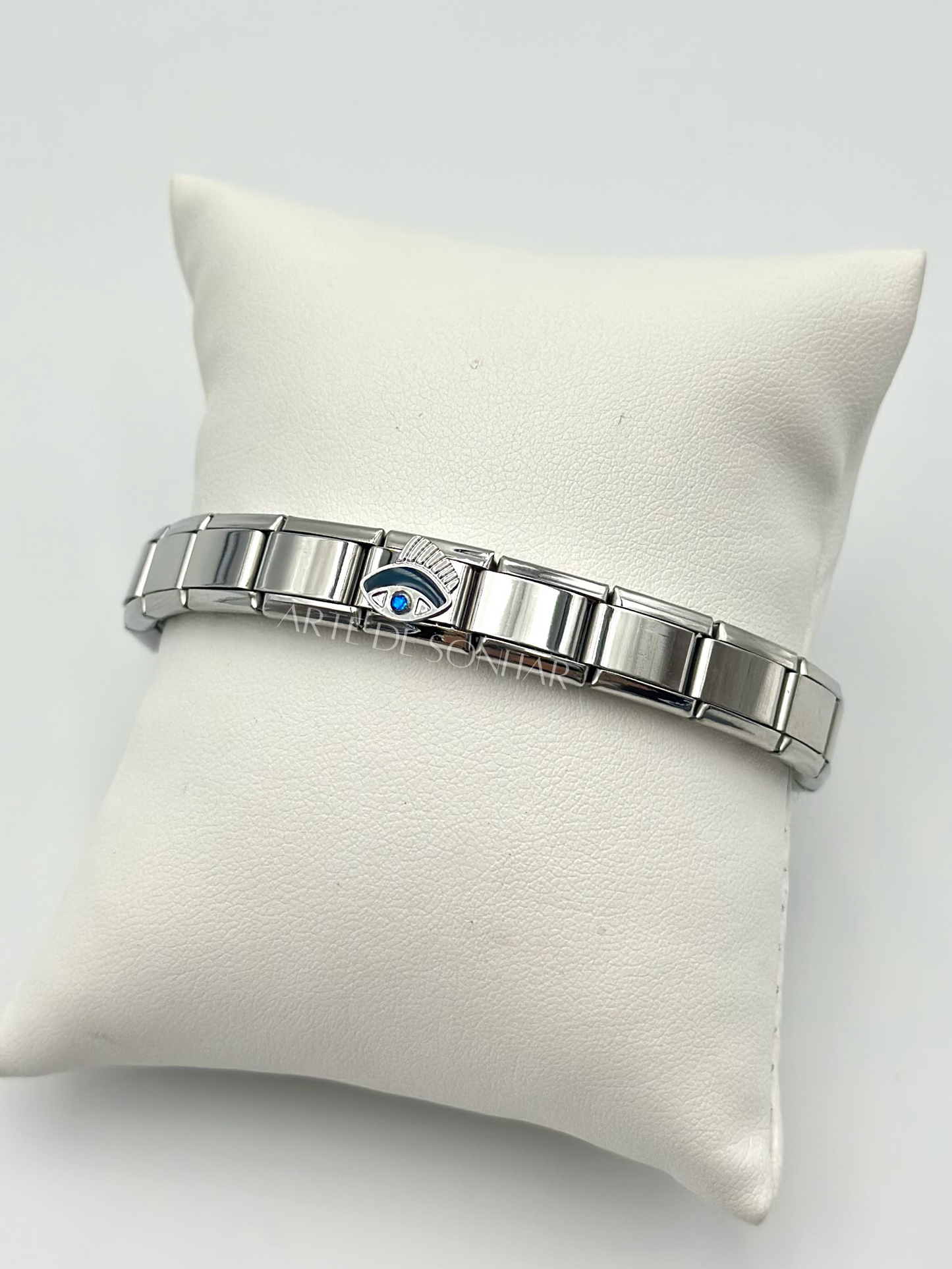Pulseira Itália Prateada Olho