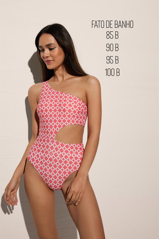 Fato de Banho losangulos com abertura de lado