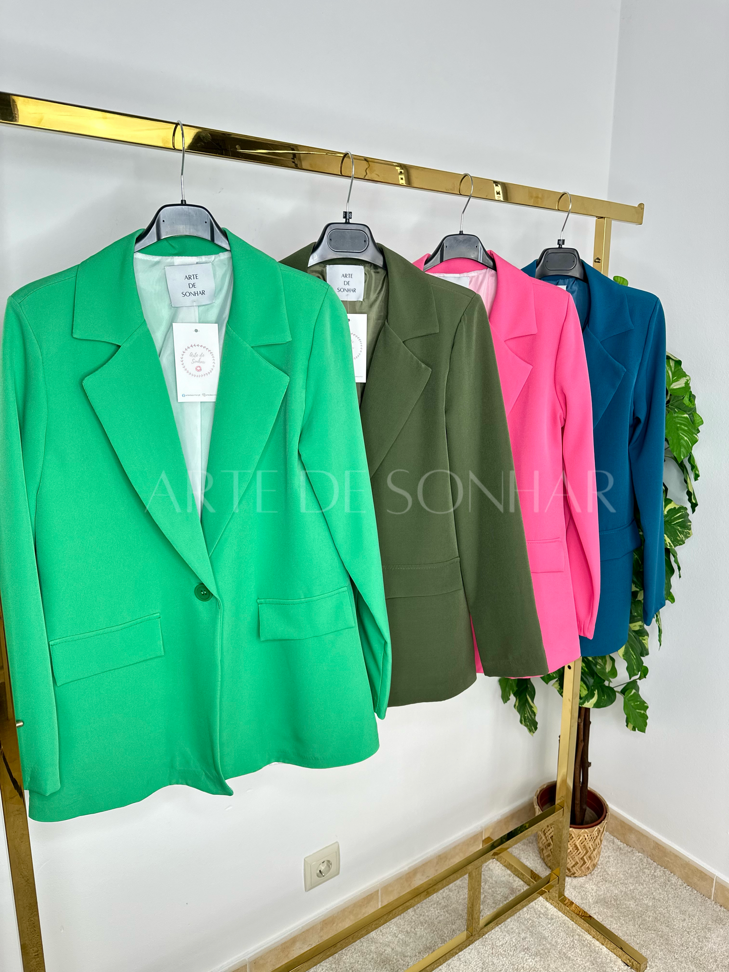 Blazer de manga comprida