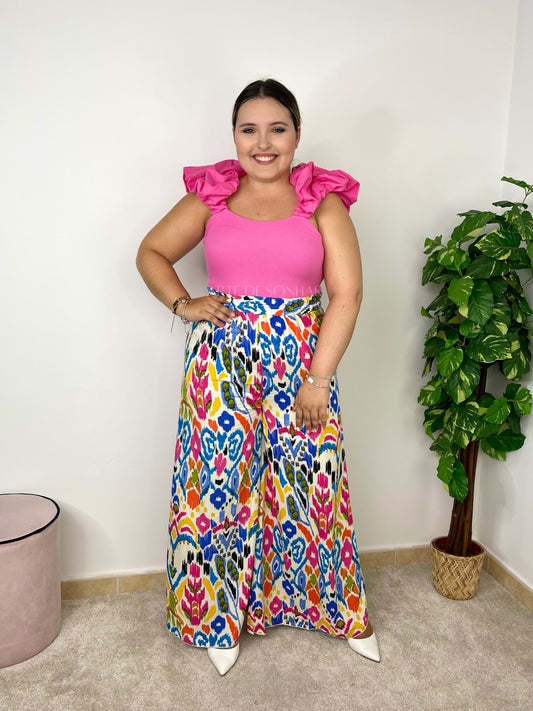 Top de malha de frufru