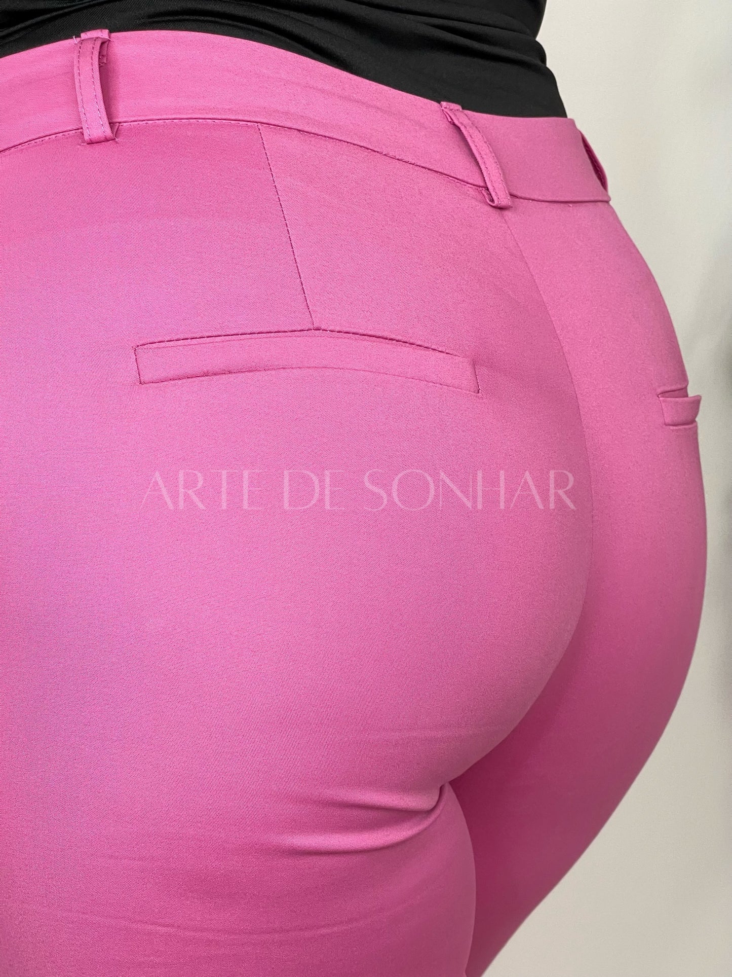 Calça da trança rosa