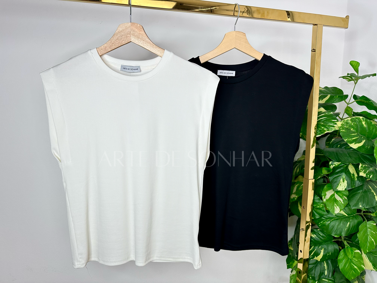 T-shirt de malha riscada