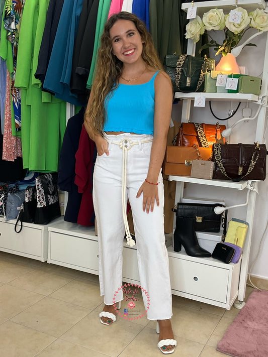 Calças de ganga brancas