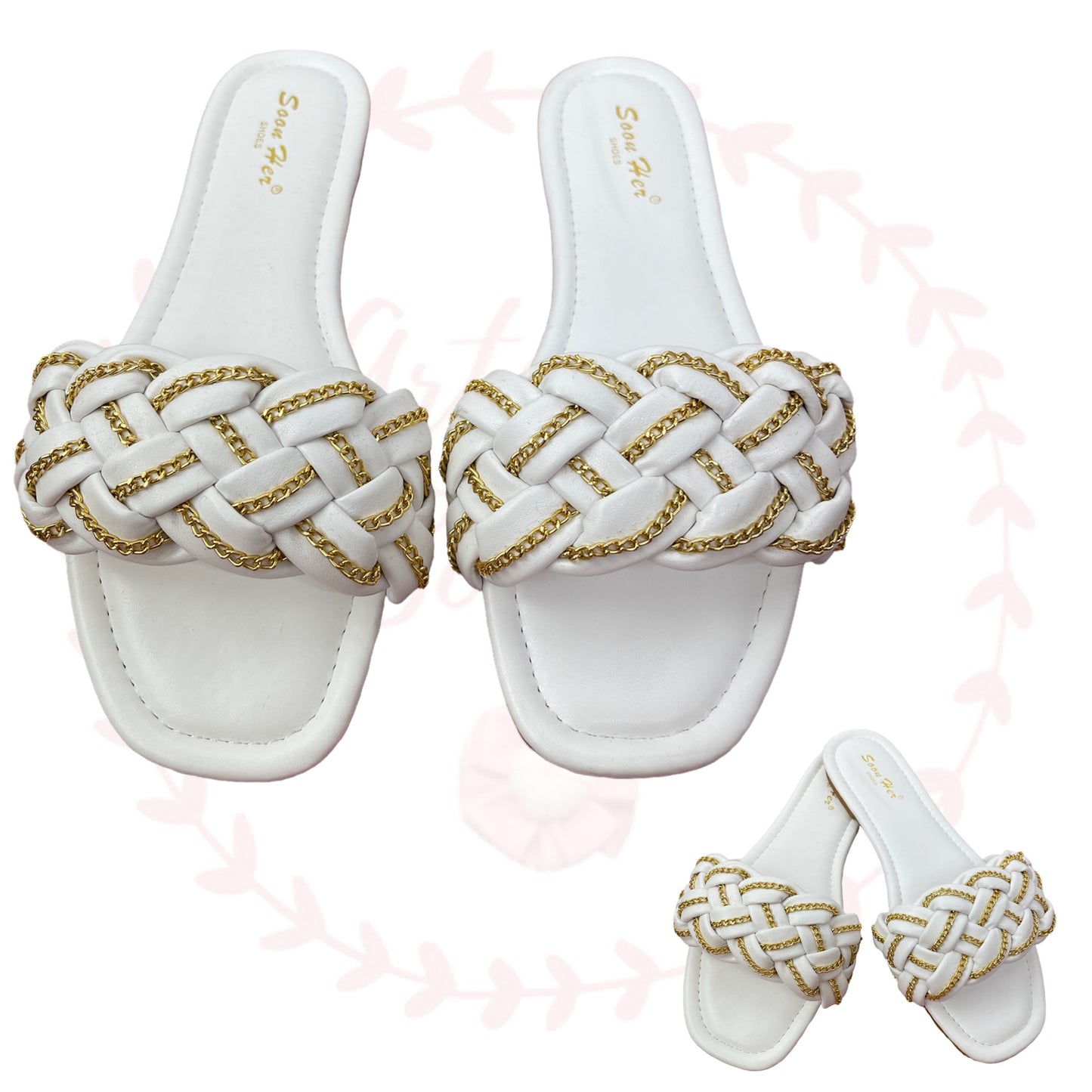 Chinelas brancas