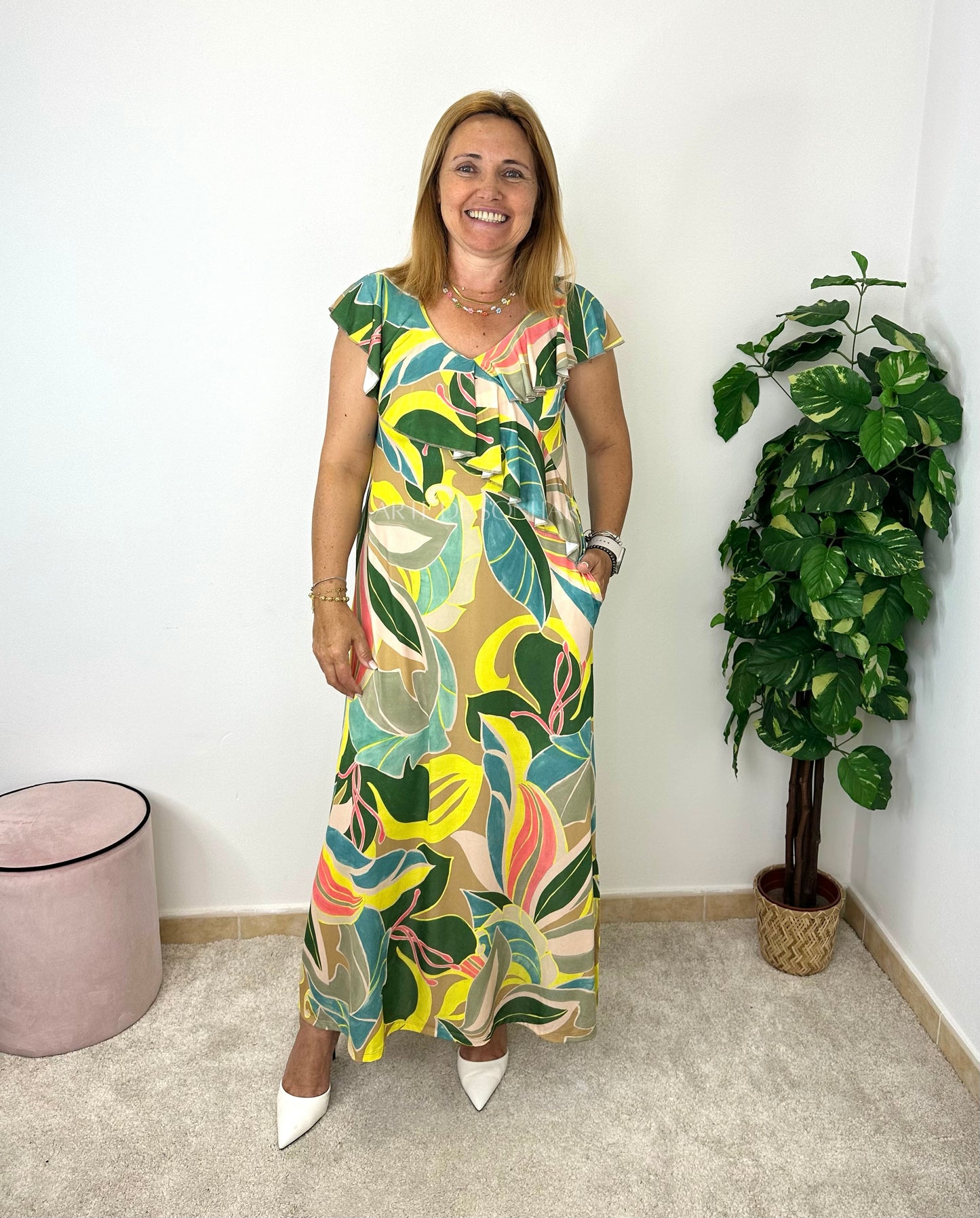 Vestido malha fria colorido 🇵🇹
