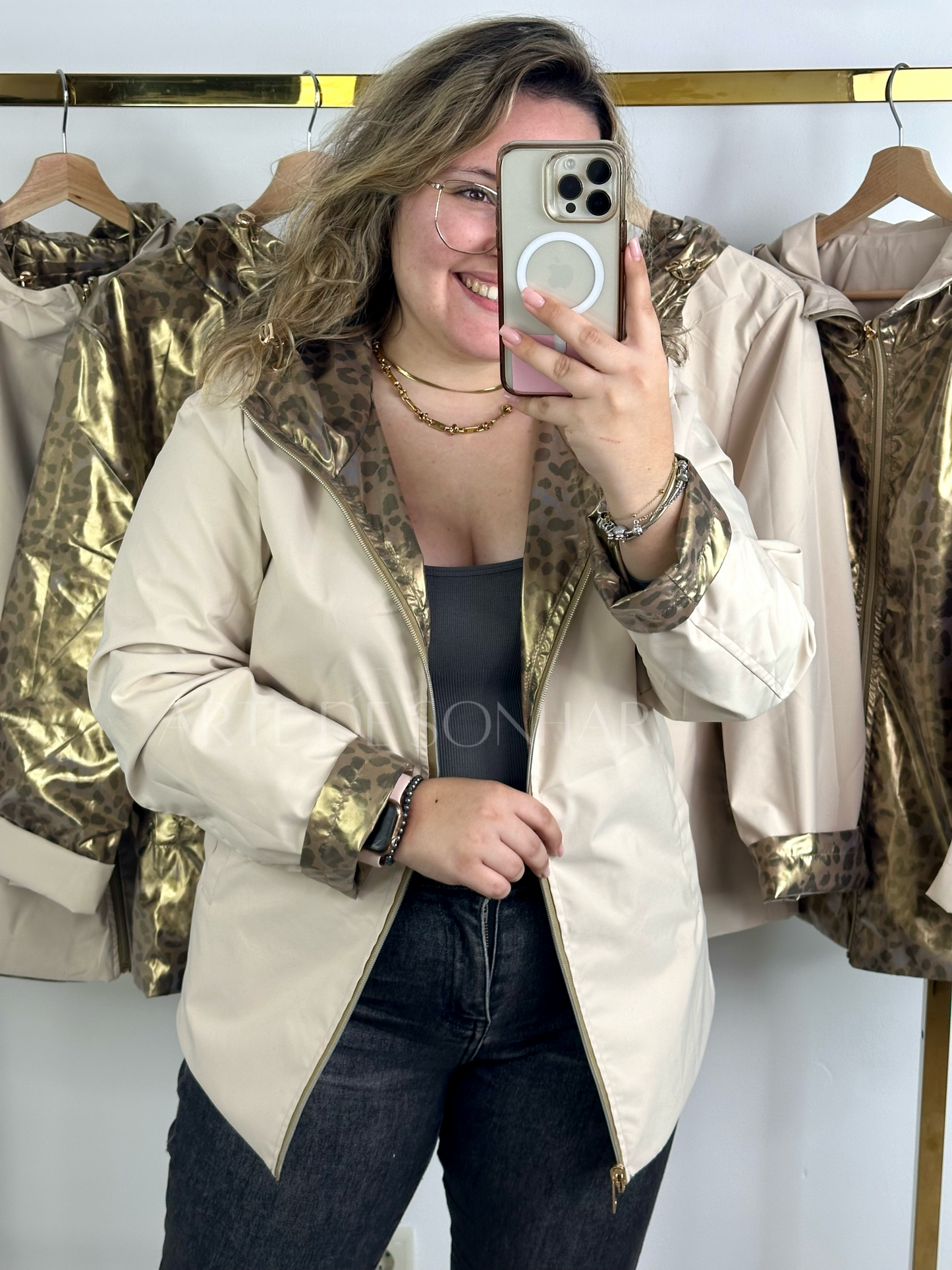 Parka reversível tigresa