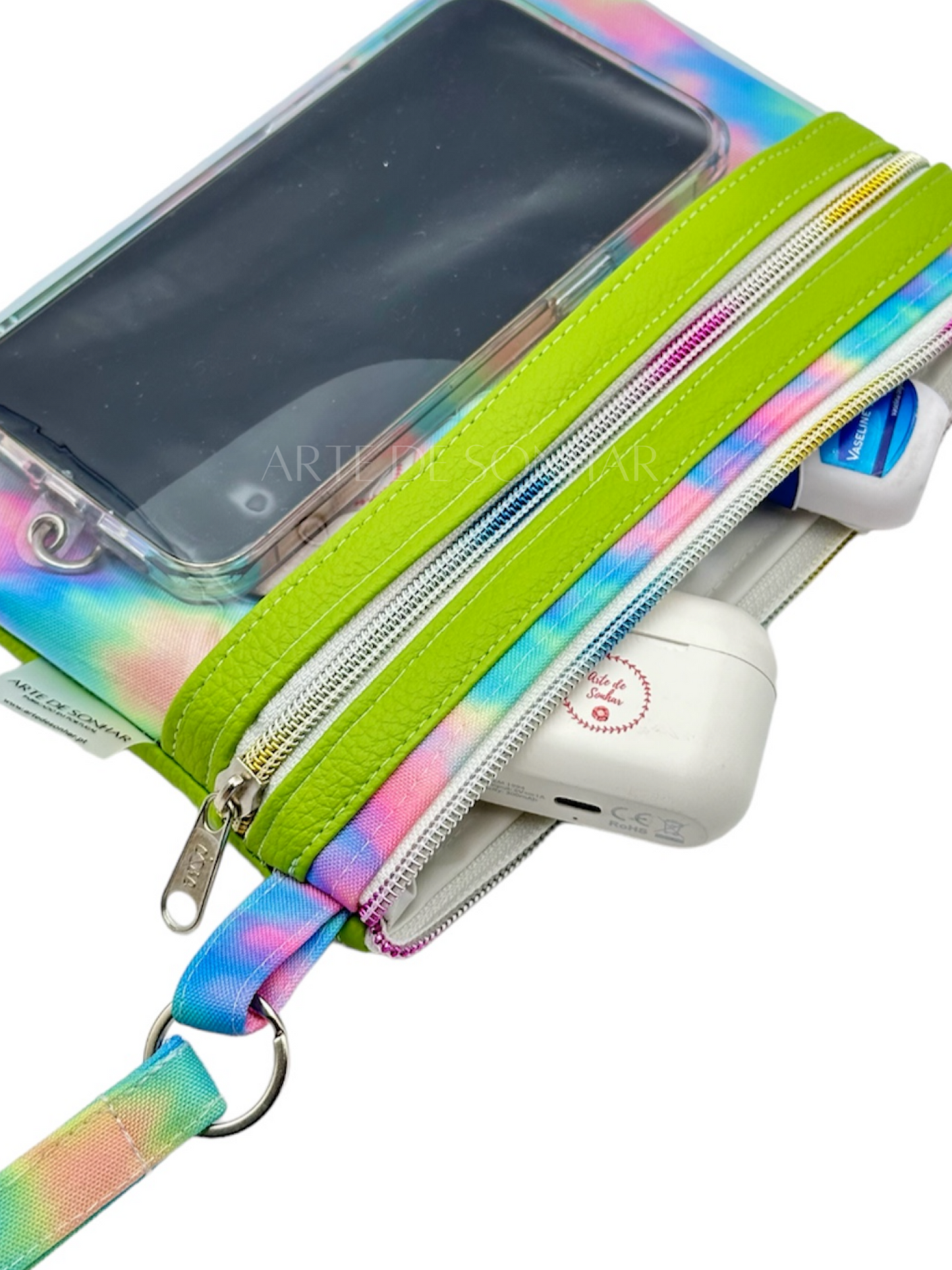Bolsa de telemóvel de mão L holográfica