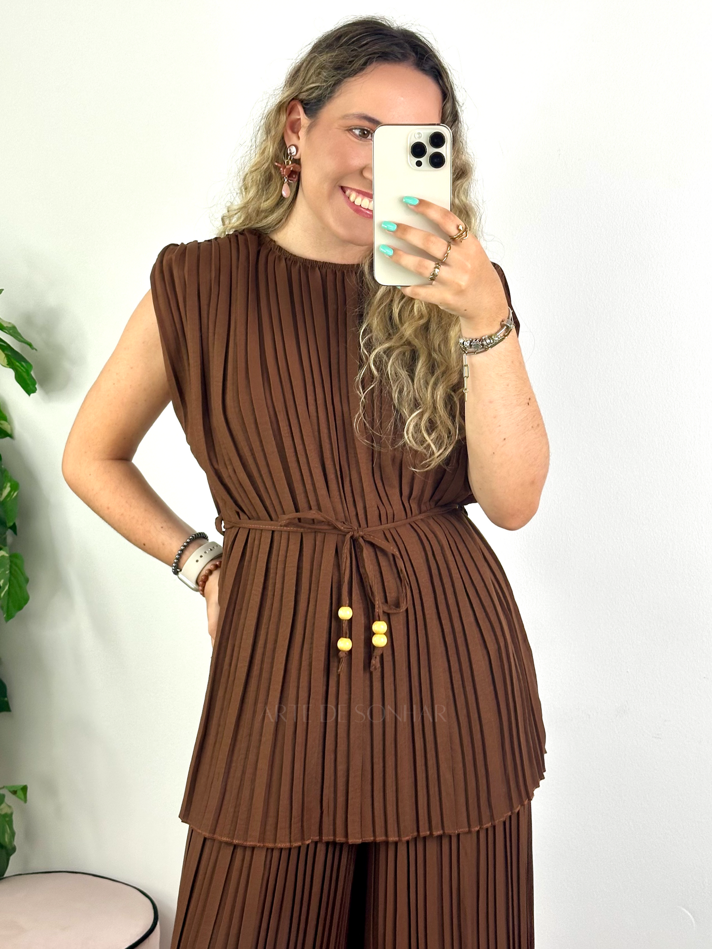 Conjunto plissado