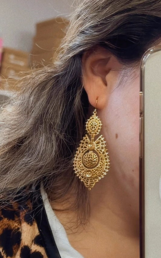 Brincos de rainha minhota médios