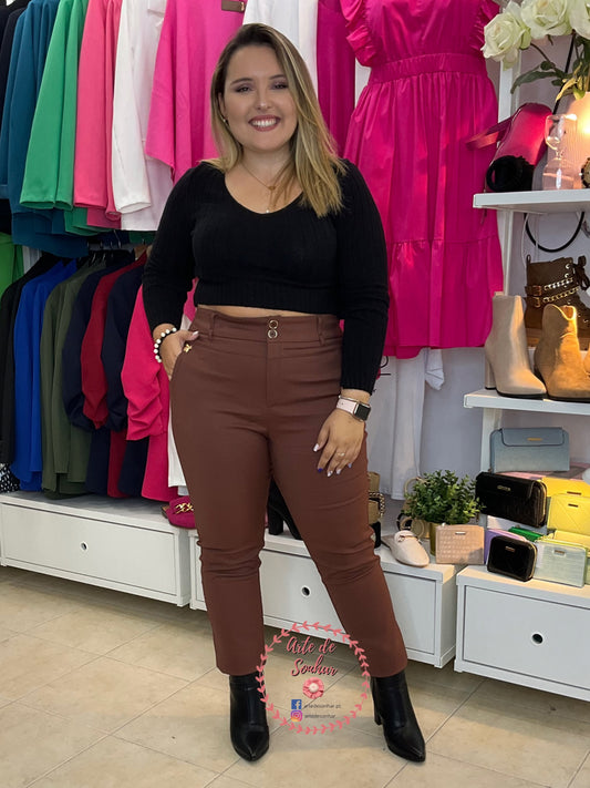 Calças da abelha castanho chocolate