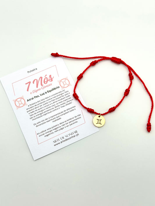 Pulseira 7 nós do signo Gémeos
