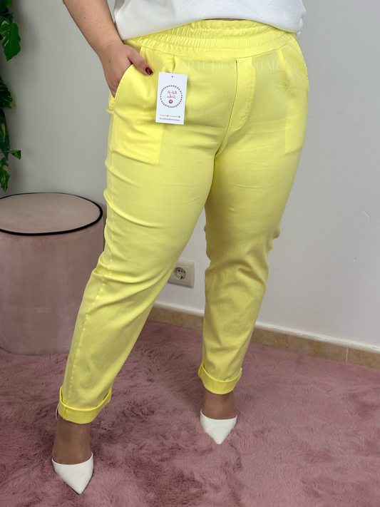 Calças de sonho amarelas