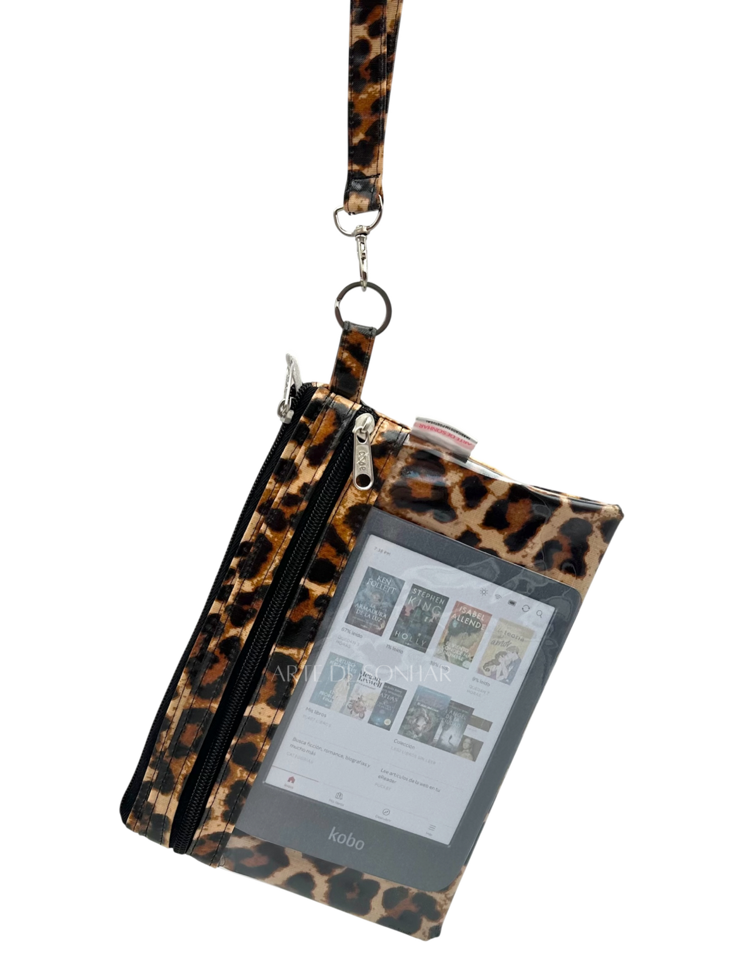 Bolsa de telemóvel/kobo de mão tigresa tamanho L