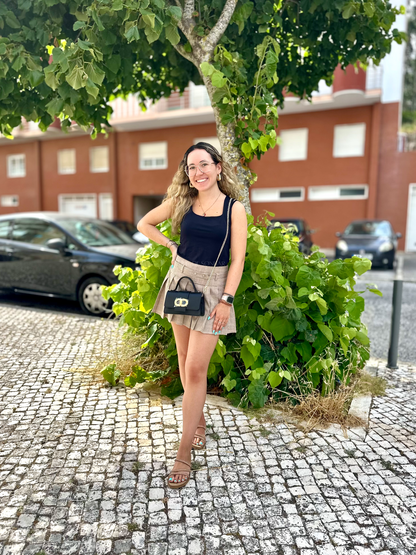 Saia-calção xadrez