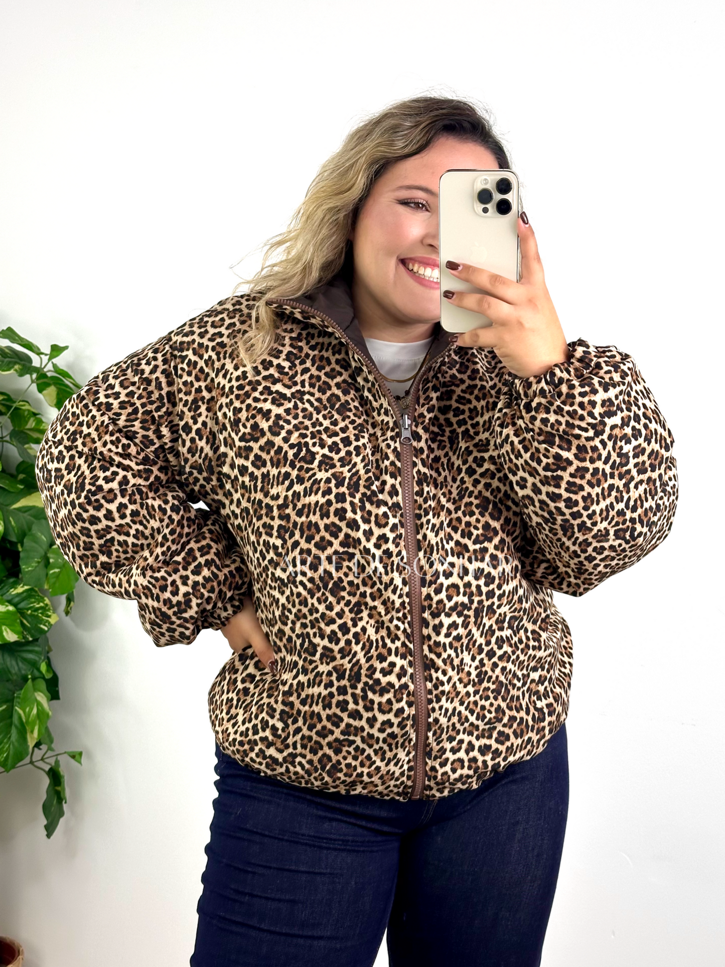 Kispo reversível castanho chocolate e tigresa