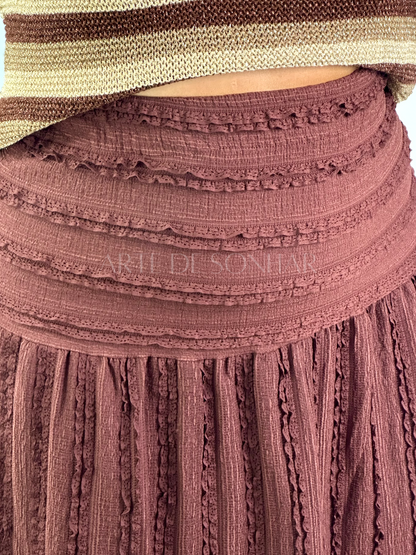 Saia Boho Castanha